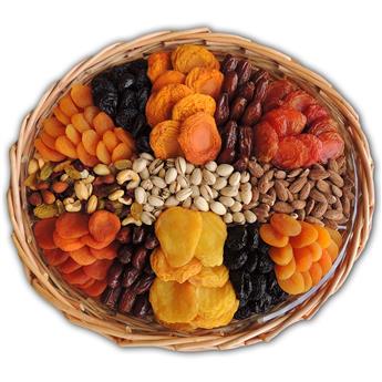 Oval Dried Fruit & Nut Gift Basket